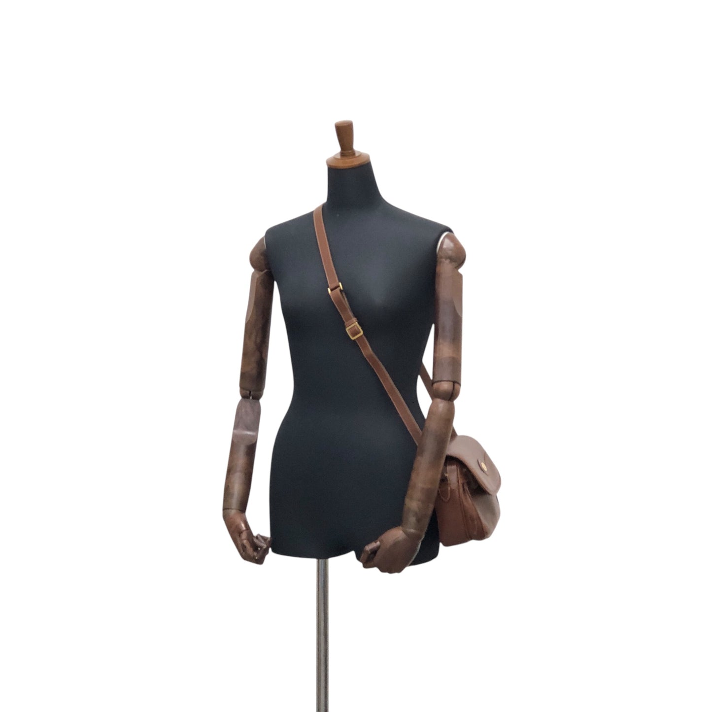 GUCCI Logo Shoulder bag Brown Vintage 56um6g