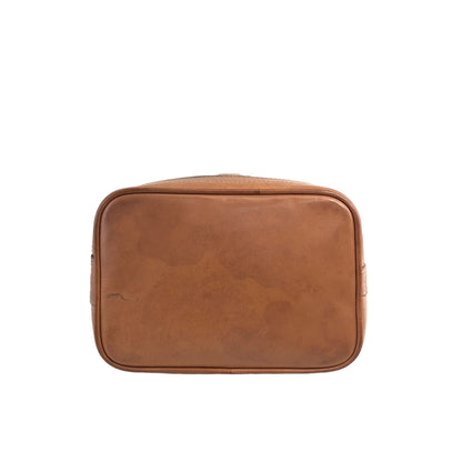 CELINE Macadam Blason Drawstring Shoulder bag Brown Vintage 7zaha3