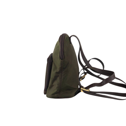 CELINE Circle Logo Backpack Khaki Vintage yubkrm