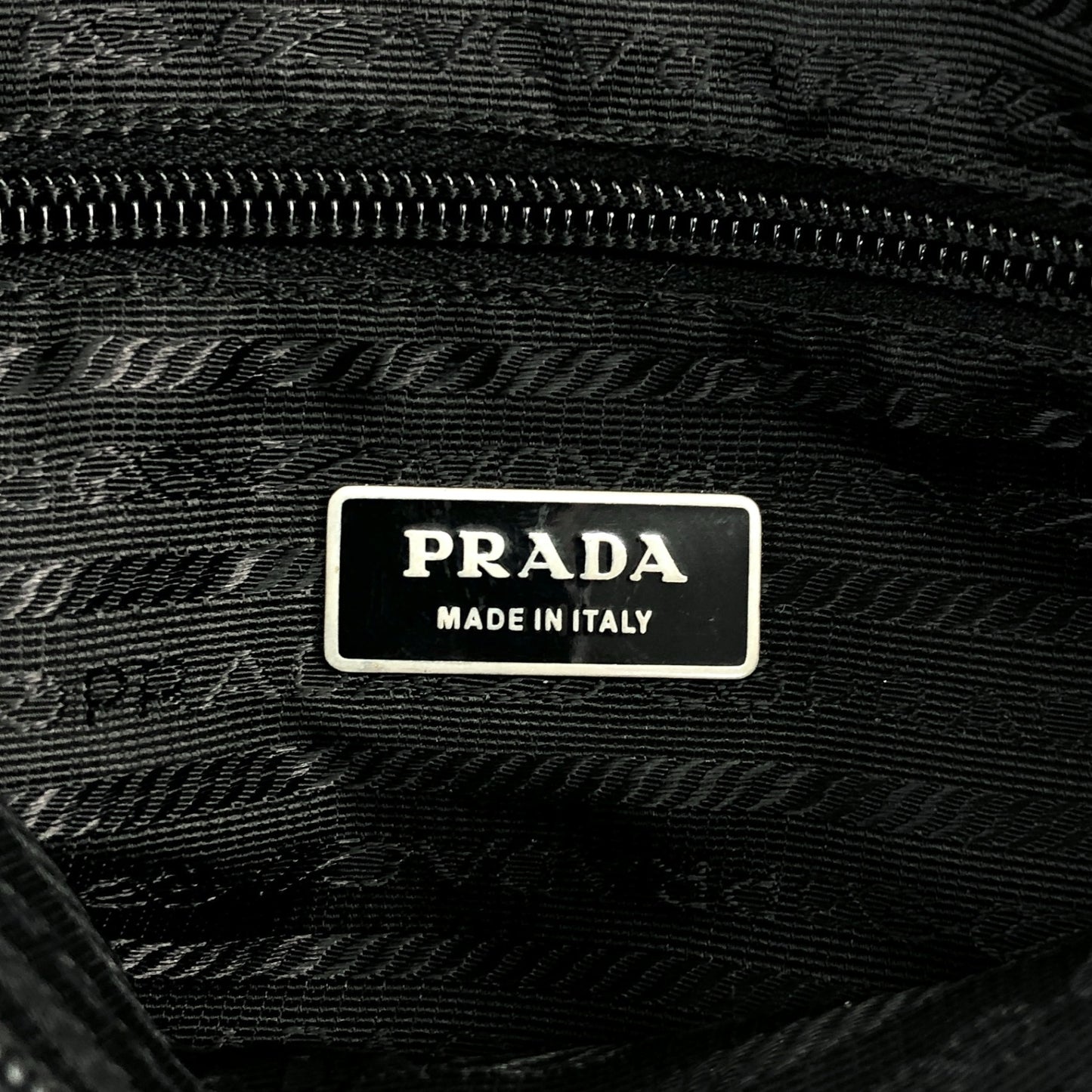 PRADA Triangle Logo Shoulder bag Black Vintage irzipj