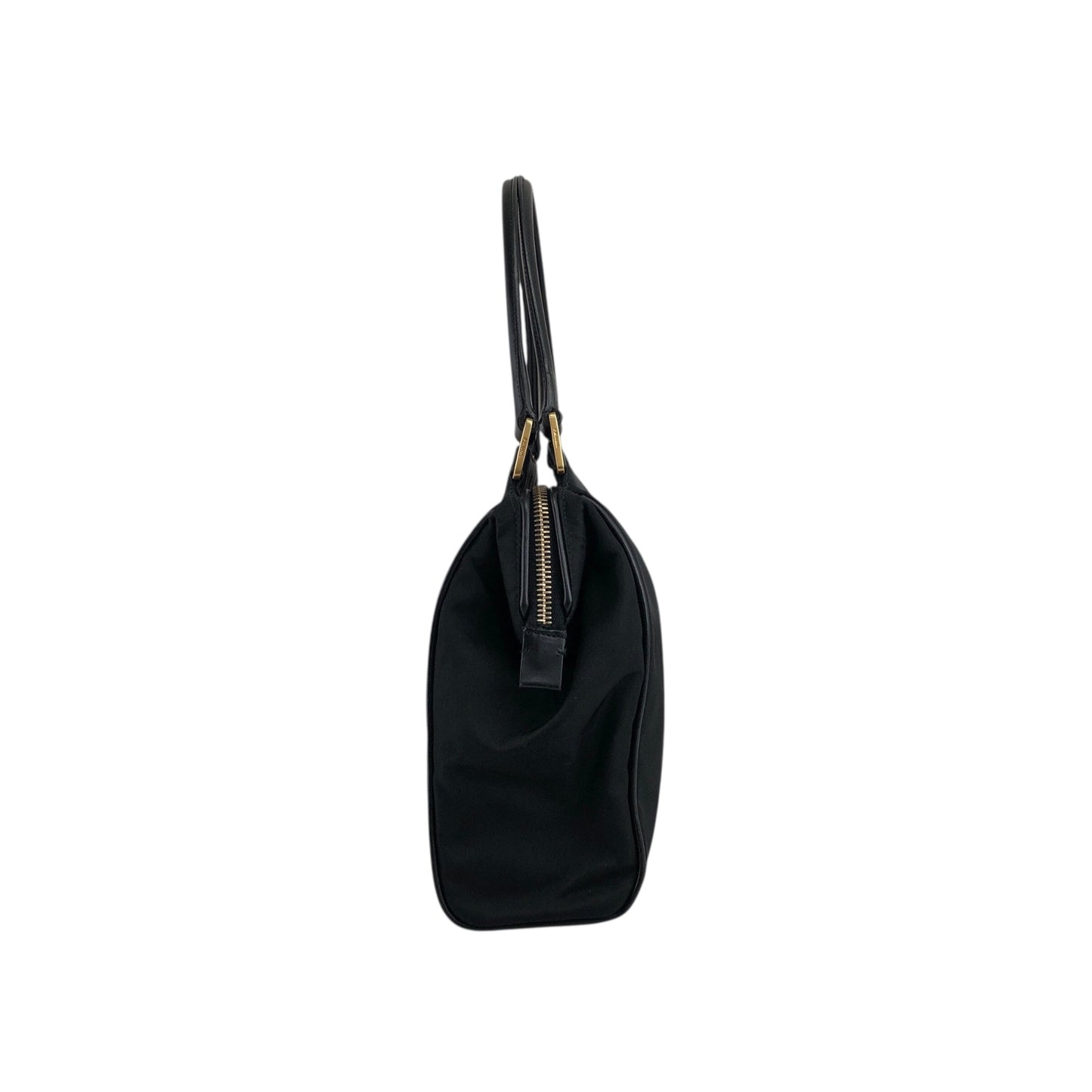 PRADA Tessuto Triangle Logo Handbag Black Vintage ahnen6