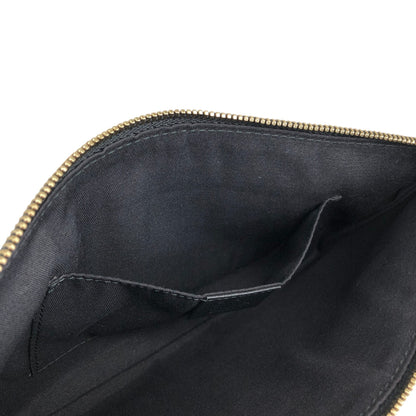 GUCCI Bamboo Logo Embossed Tassel Clutch bag Black Vintage 6de524