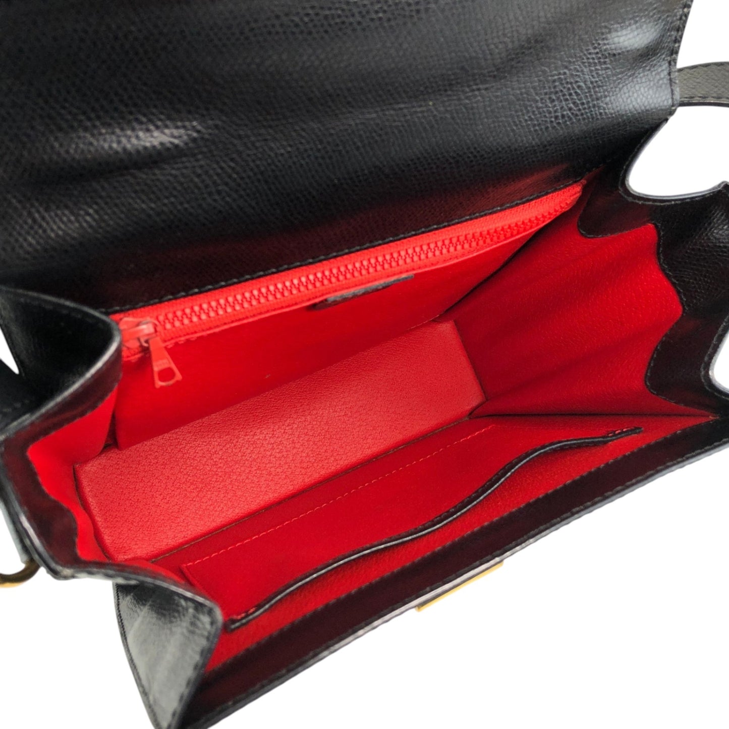 CELINE Turn Lock Shoulder bag Black Vintage txhccr