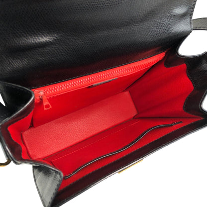 CELINE Turn Lock Shoulder bag Black Vintage txhccr