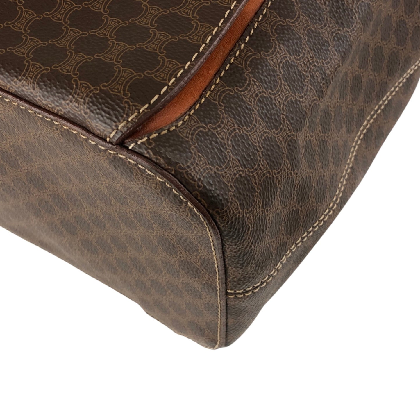 CELINE Macadam Triomphe Flap Backpack Brown Vintage mesz66