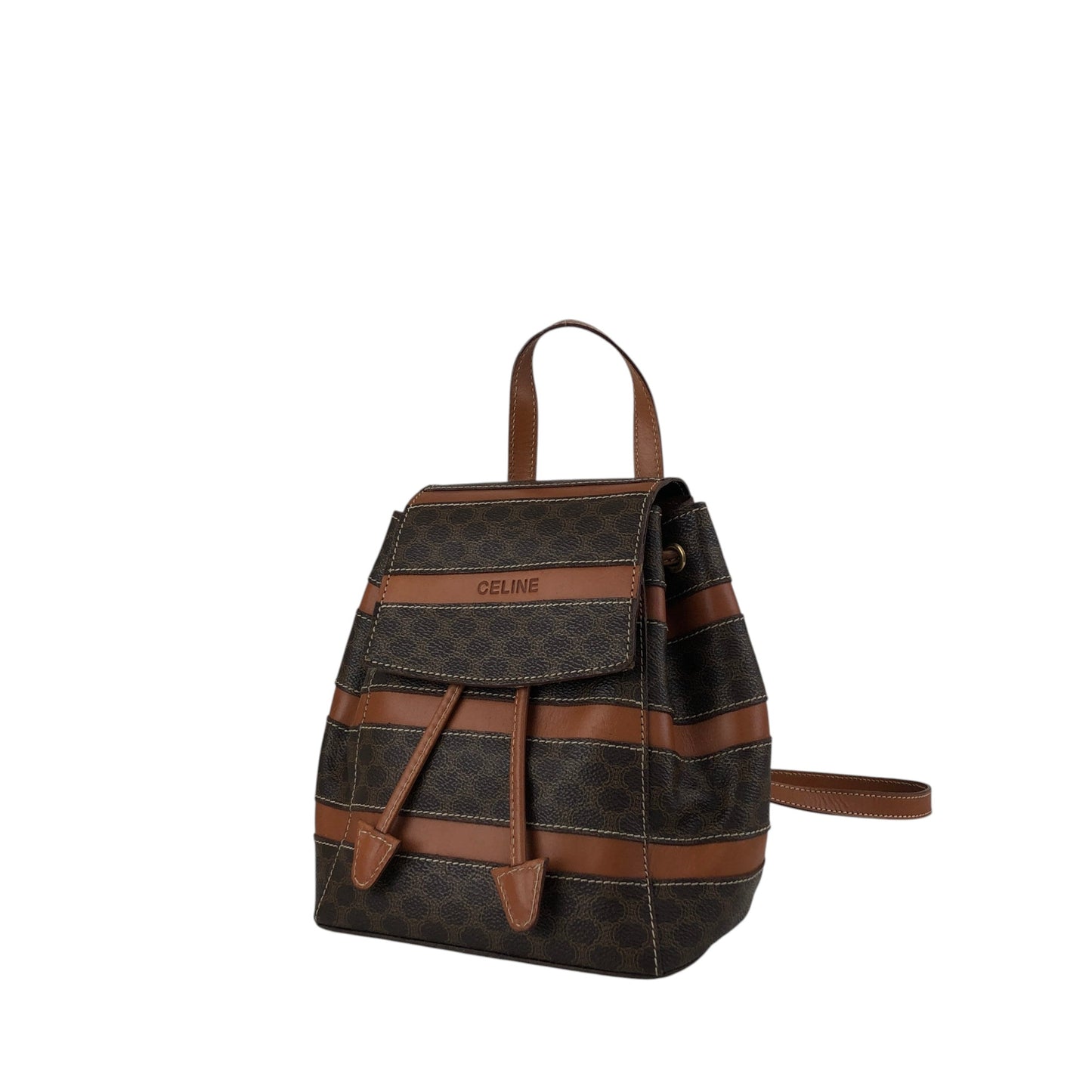 CELINE Macadam Backpack Brown Vintage j5v54w