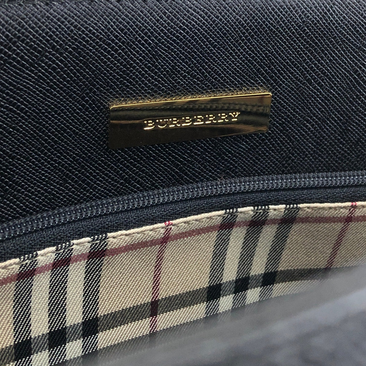 BURBERRY Logo Handbag Black Vintage imtu4e