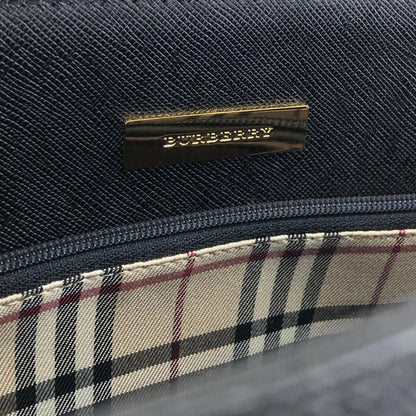 BURBERRY Logo Handbag Black Vintage imtu4e