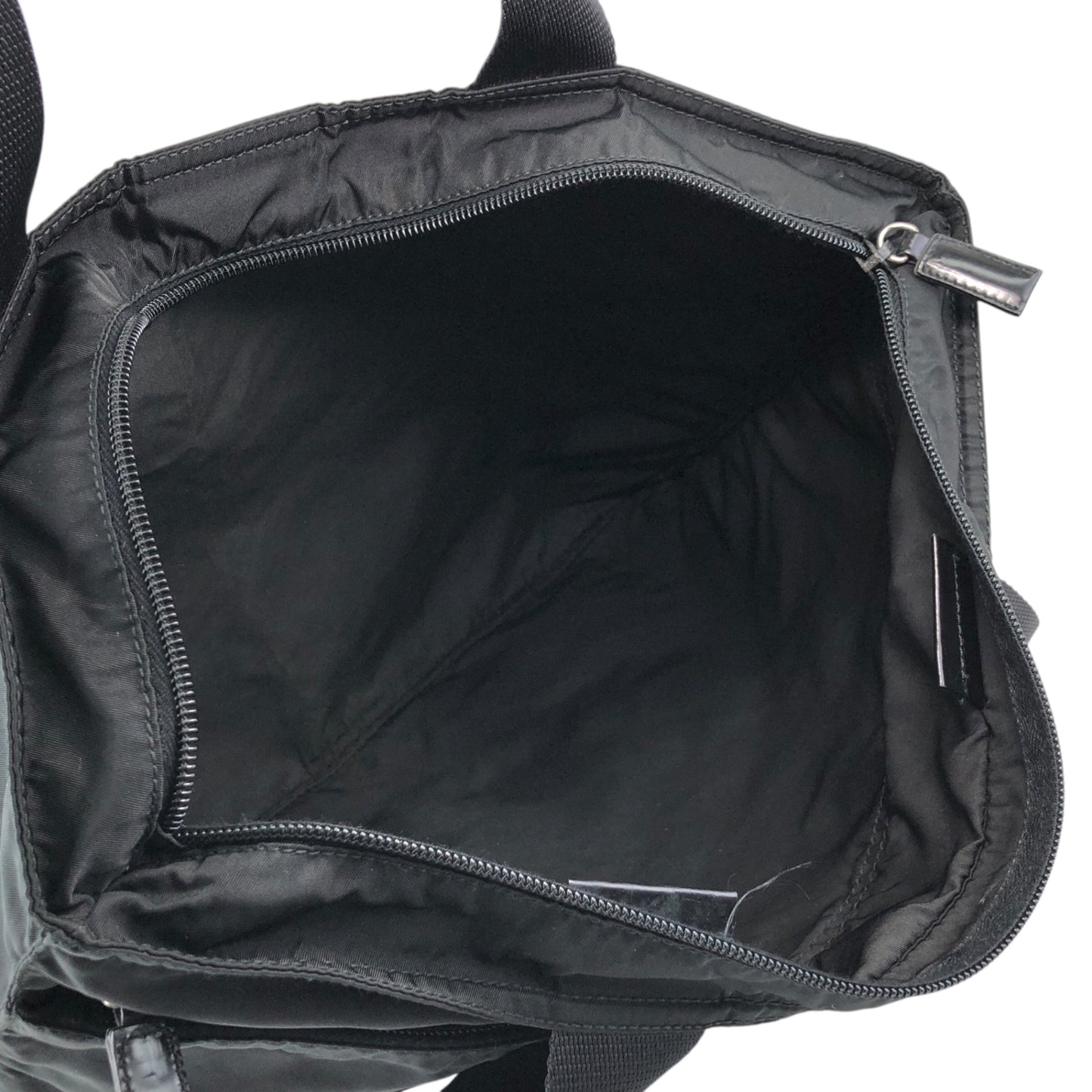 PRADA Tessuto Triangle Logo Totebag Black Vintage gc7j3j