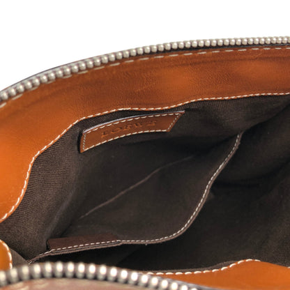 LOEWE Anagram Logo Shoulder bag Brown Vintage zn7dze