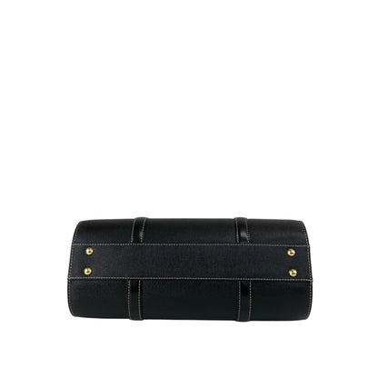 BURBERRY Logo Handbag Black Vintage vfc26w