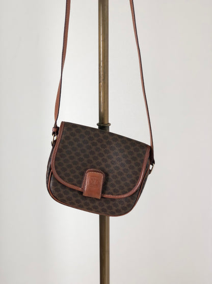 CELINE Macadam Blason Shoulder bag Brown Vintage syudng