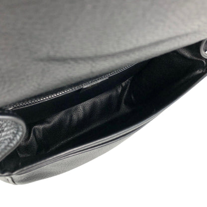 CELINE Blason Front Buckle Shoulder bag Black Vintage 4n3ttr