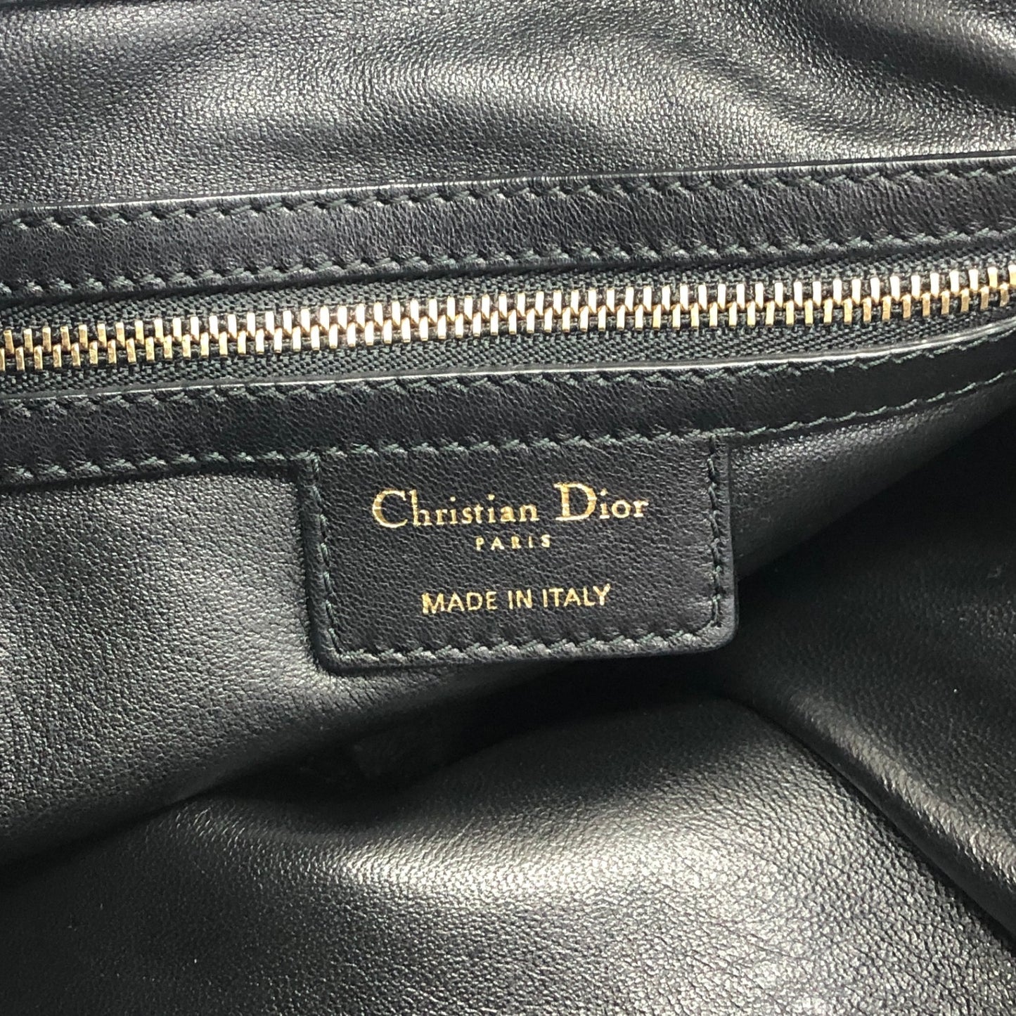 Christian Dior Logo Motif Shoulder bag Black Vintage fudavv