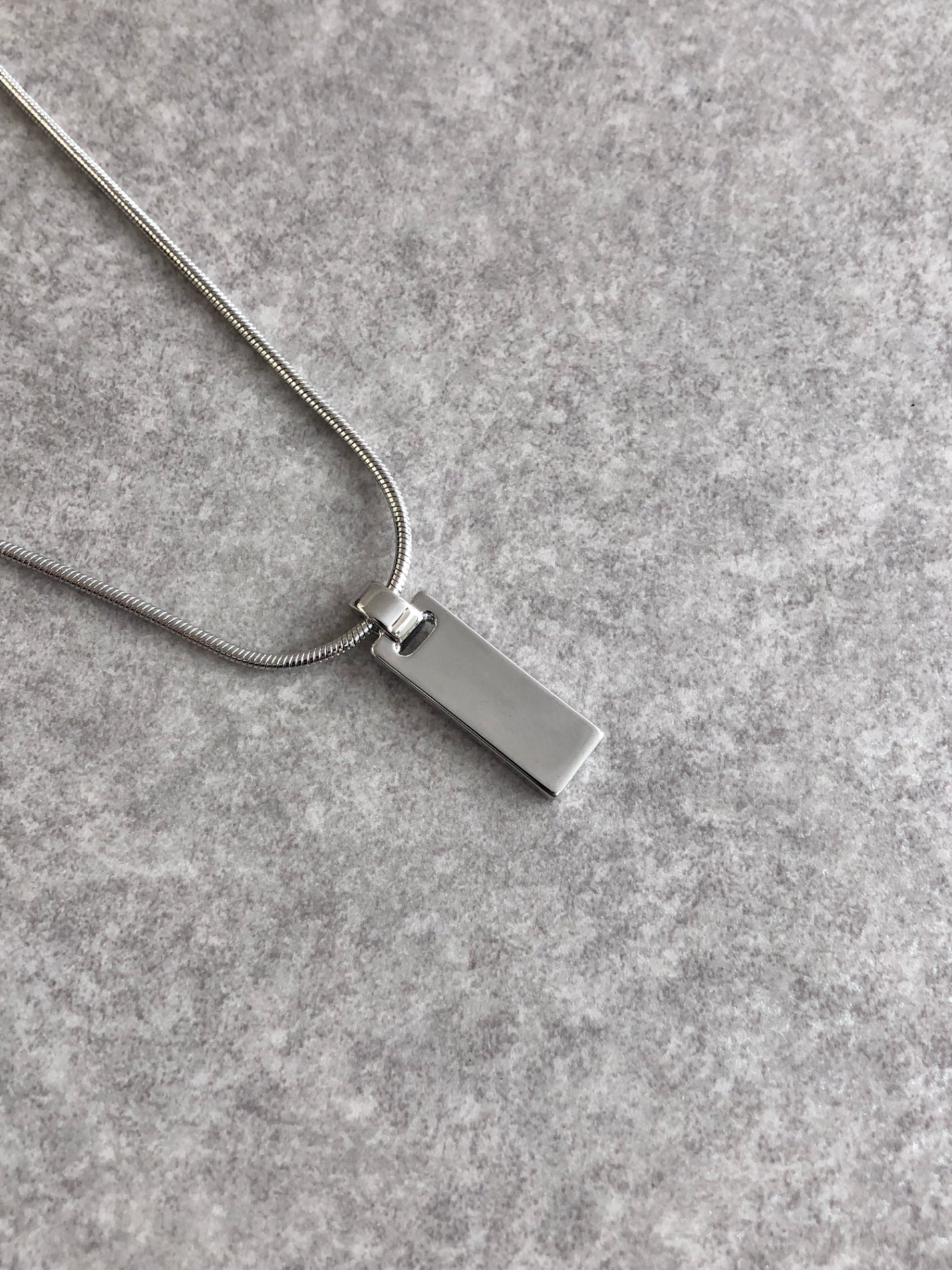 Christian Dior Logo Motif Necklace Silver Vintage tbk25j