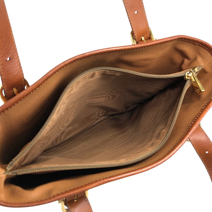 CELINE Macadam Blason Handbag Totebag Brown Vintage bz34wg