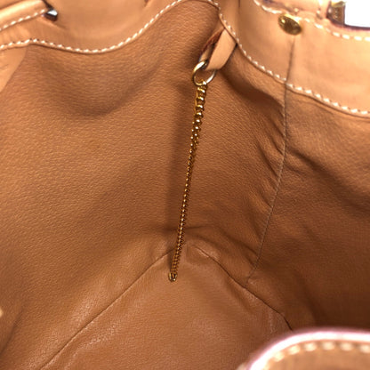 CELINE Macadam Blason Drawstring Shoulder bag Brown Vintage 3mevbd