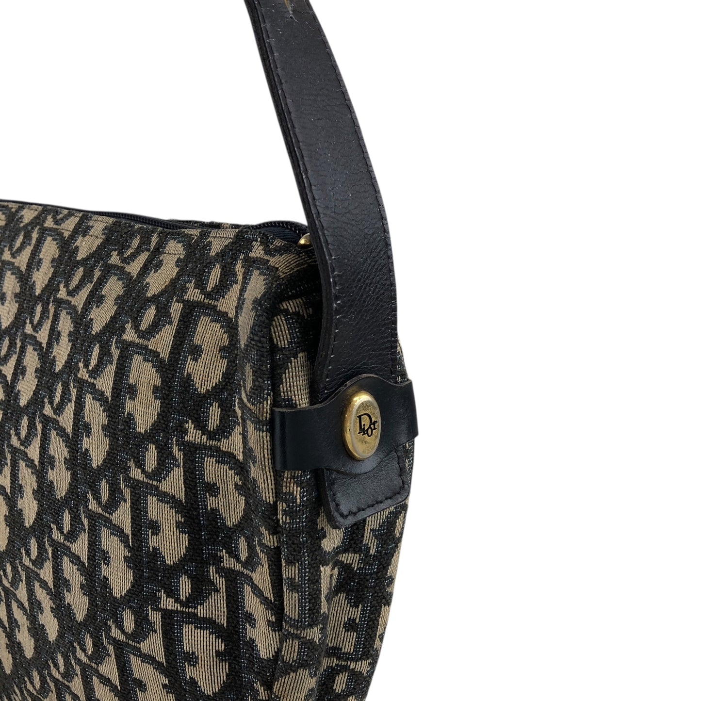 Christian Dior Trotter Shoulder bag Navy Vintage csrvwp