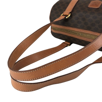 CELINE Macadam Blason Handbag Brown Vintage 3wk4bc