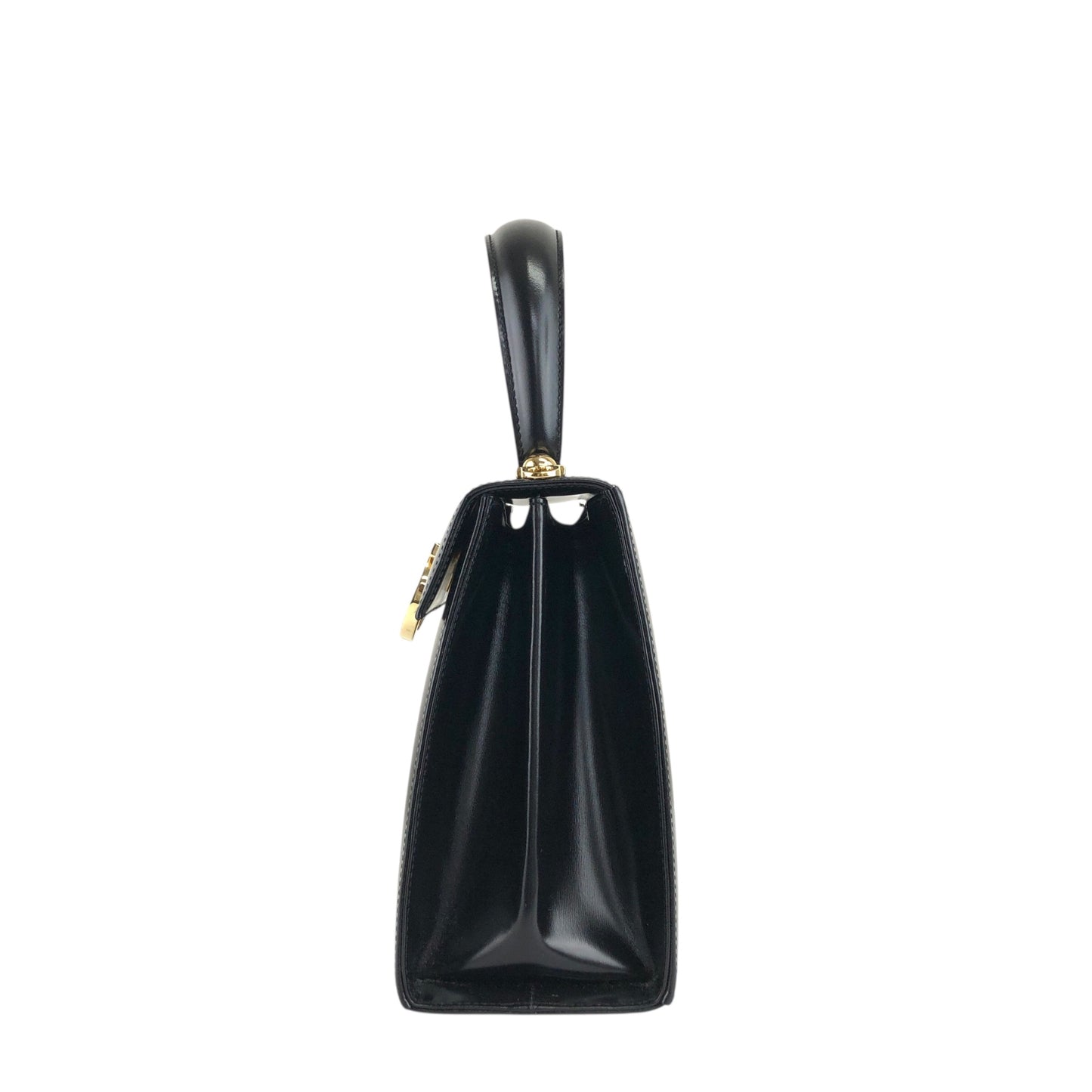 Salvatore Ferragamo Gancini Two-way Handbag Shoulder bag Black Vintage vbbuay