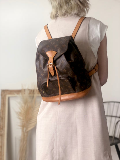 LOUIS VUITTON Monogram Backpack Brown Vintage xpa6y7