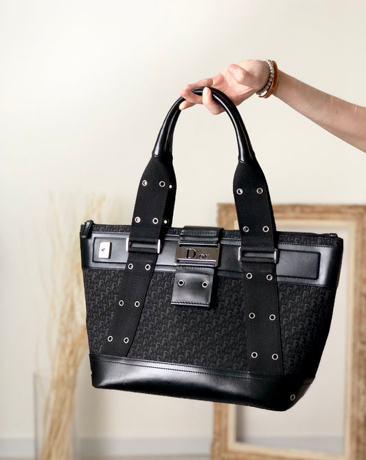 Christian Dior Street Chic Logo Totebag Black Vintage vpzvni