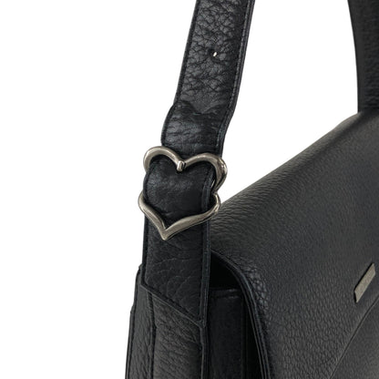 Yves Saint Laurent Logo Shoulder bag Black Vintage rpj32s