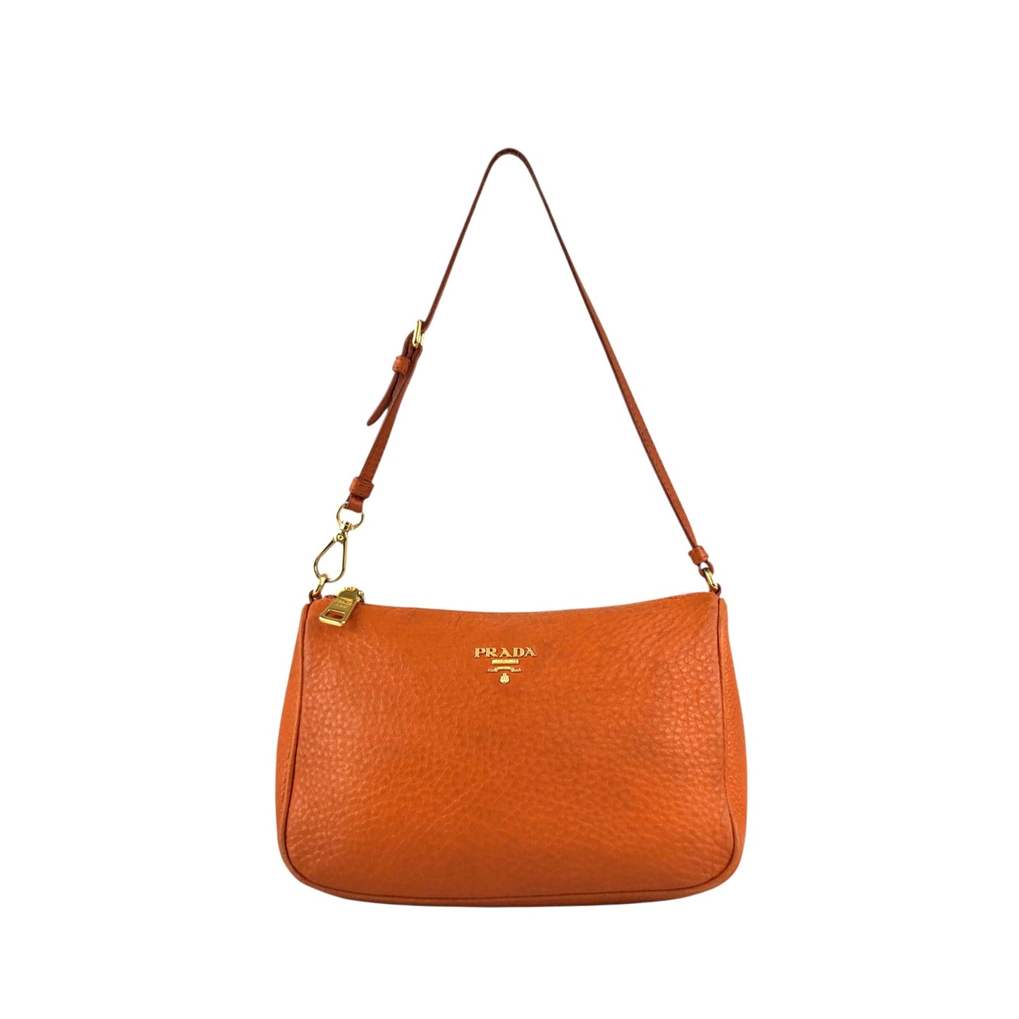 PRADA Logo Small Shoulder bag Camel Vintage ba47rx