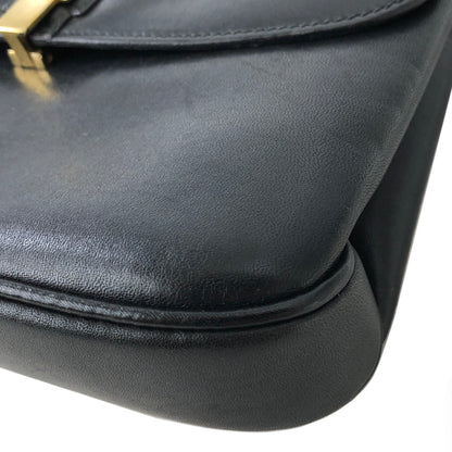 CELINE Triomphe 皮革斜背包 黑色 復古 2em4ef 