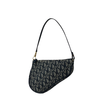Christian Dior  Trotter Shoulder bag Navy Vintage 73m2yp