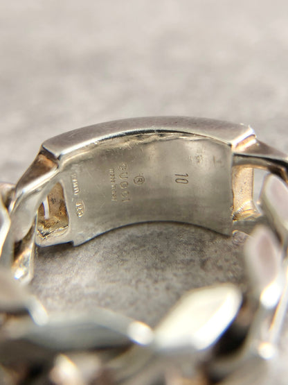 GUCCI Chain Motif Ring Silver SILVER925 Vintage igsy6c