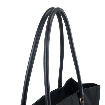 PRADA Tessuto Triangle Logo Totebag Black Vintage w67g35