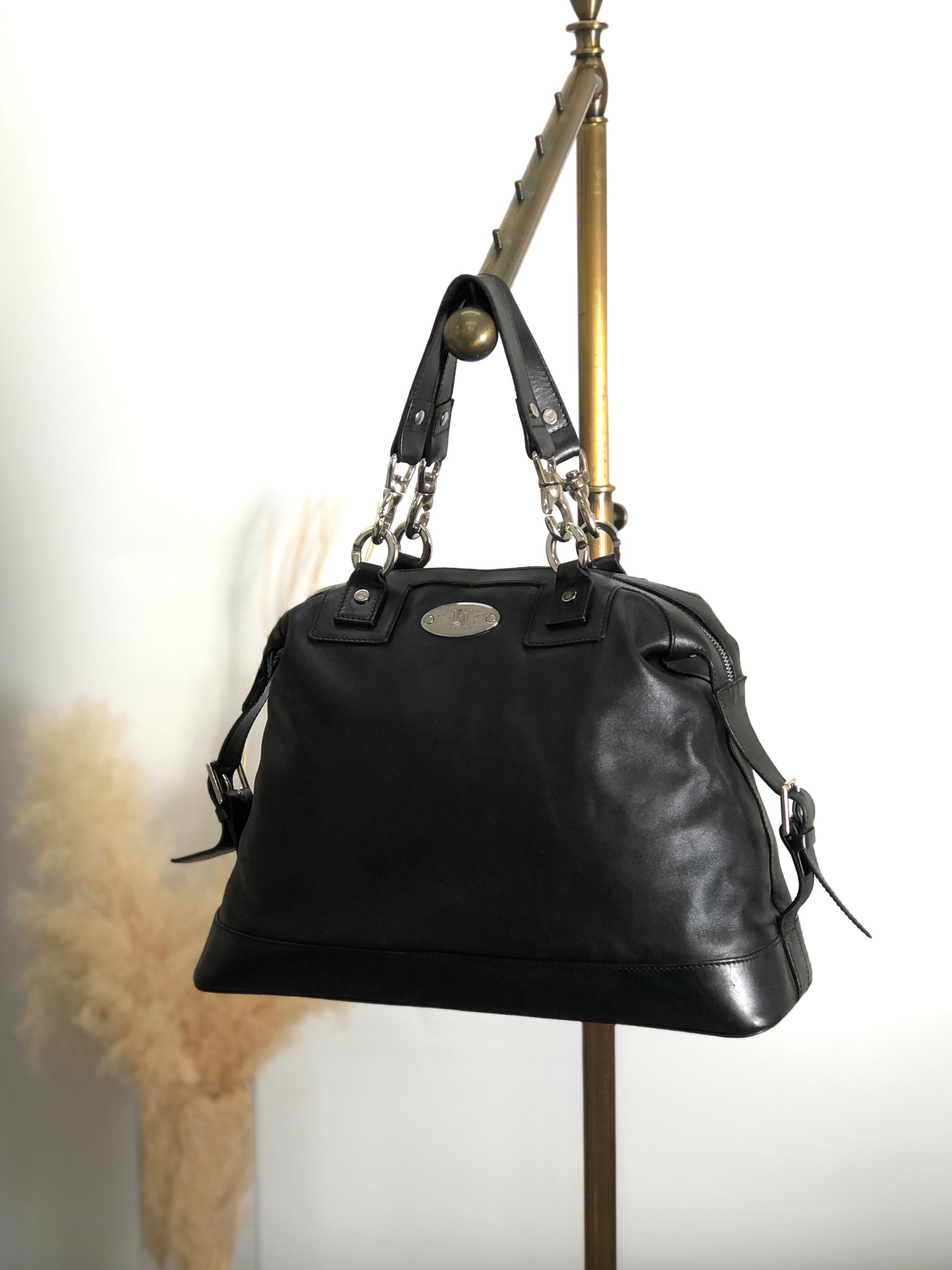 Celine black leather bag best sale