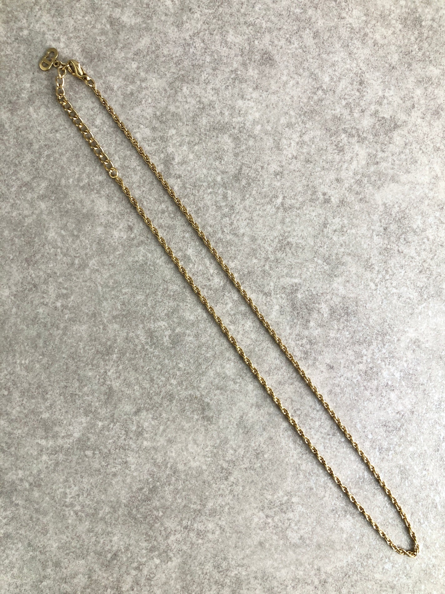 Christian Dior Rhinestone Necklace Earrings Gold Vintage kzzjhg