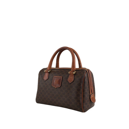 CELINE Macadam Two-way Handbag Shoulder bag Brown Vintage jymunw