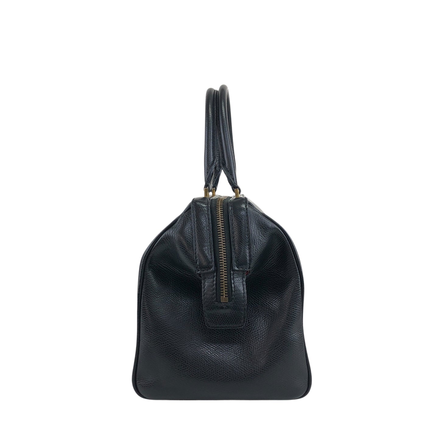 CELINE Logo Two-way Boston bag Shoulder bag Black Vintage 5423tg