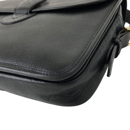 Yves Saint Laurent YSL Logo Shoulder bag Black Vintage 2c23th