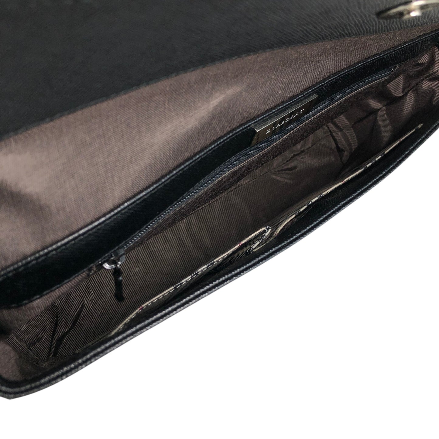 BURBERRY Logo Shoulder bag Black Vintage h4dw5e