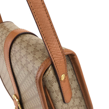 CELINE Macadam Front Buckle Shoulder bag Beige Vintage t3xmcc