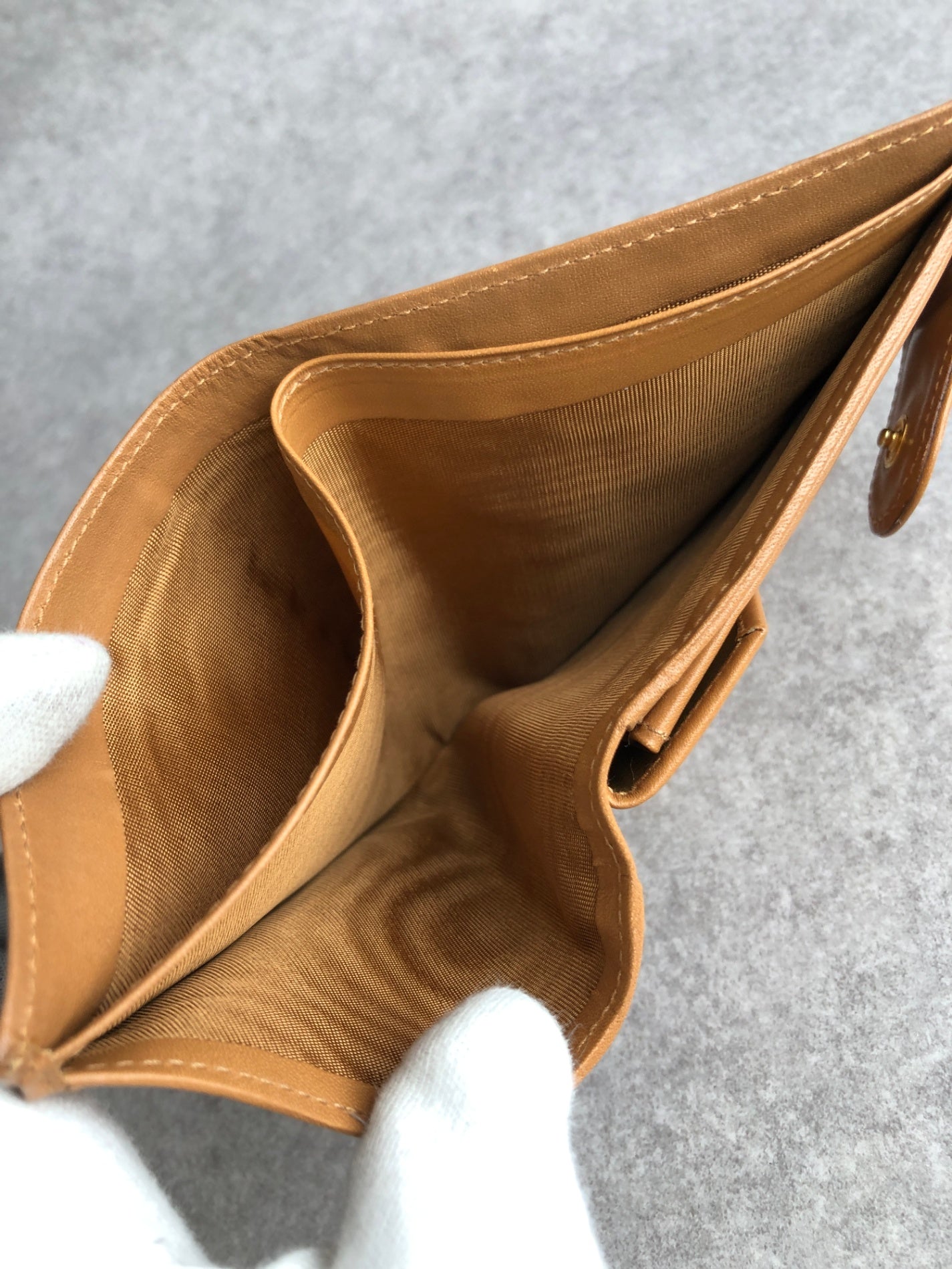 CELINE Macadam Triomphe Folded Wallet Brown Vintage bcju54