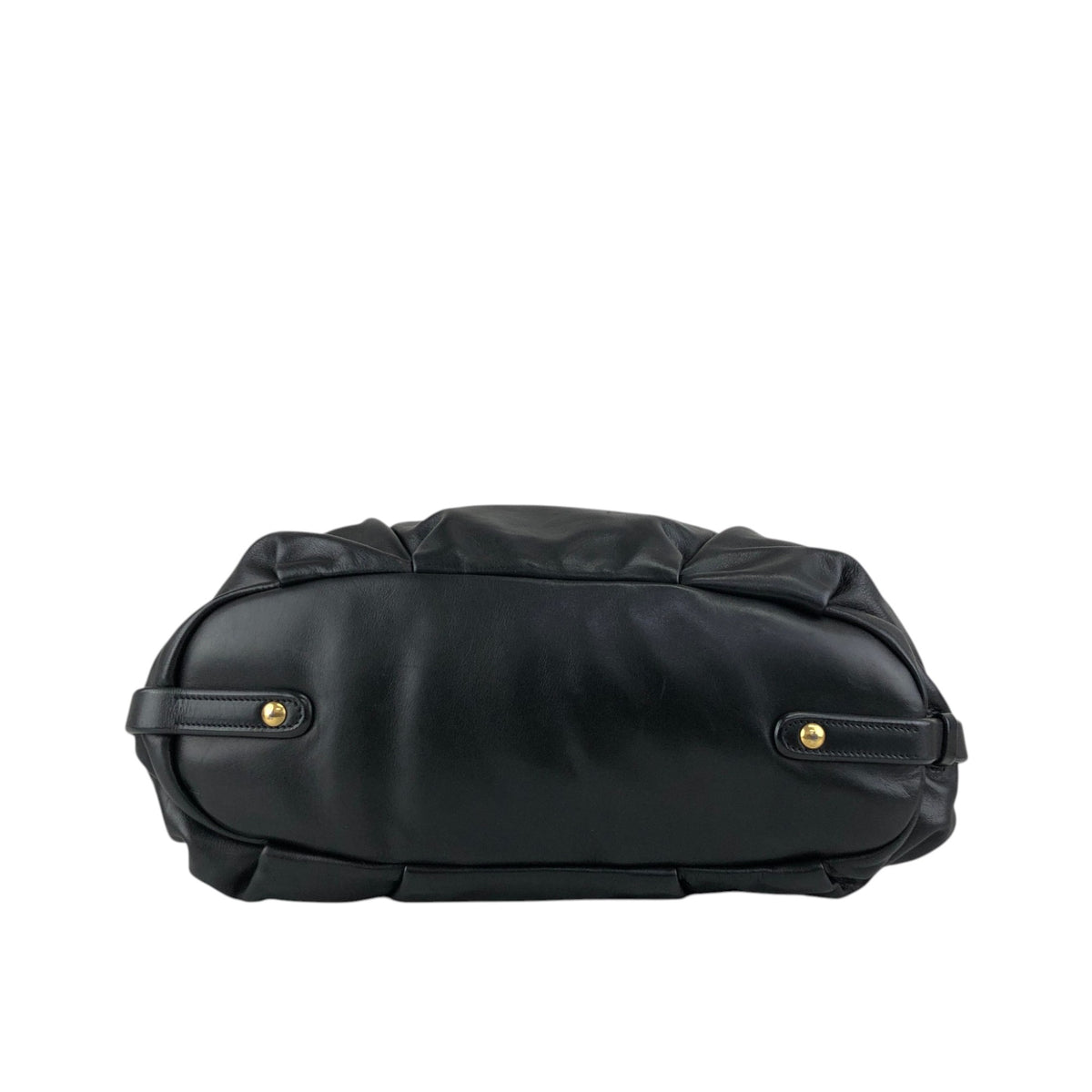 PRADA Logo Shoulder bag Hobobag Black Vintage ay6whk