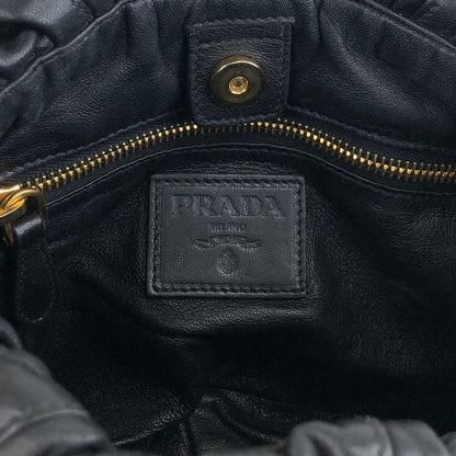 PRADA Logo Shoulder bag Black Vintage 6yixa5