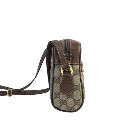 GUCCI GG Pattern Sherry Line PVC Leather Shoulder bag Brown Vintage 2xzc24