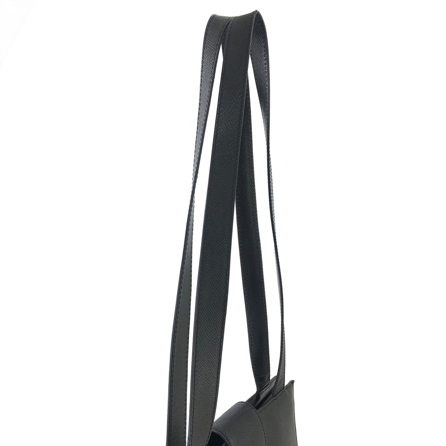 CELINE Turn Lock Leather Totebag Black Vintage pbjww6