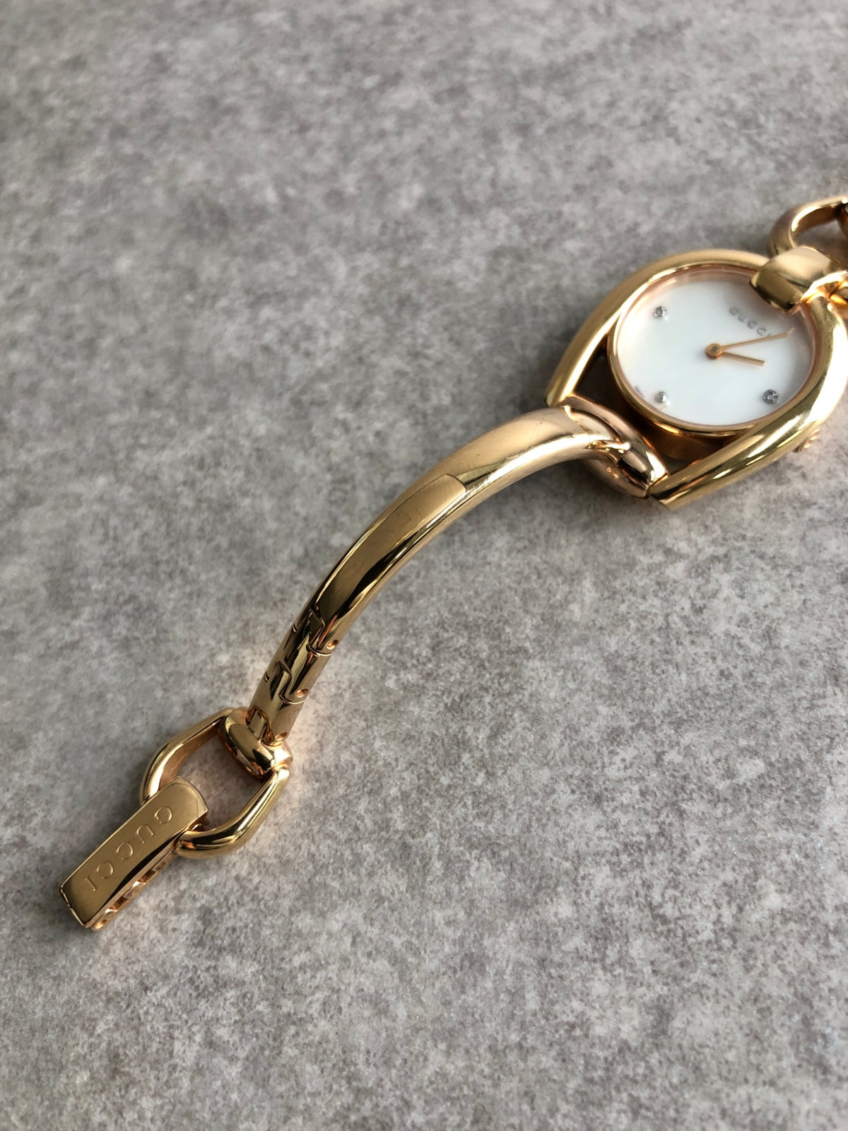GUCCI Horse Bit Watch Gold Vintage rghnf7