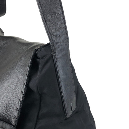 PRADA Triangle Logo Shoulder bag Black Vintage g37esw