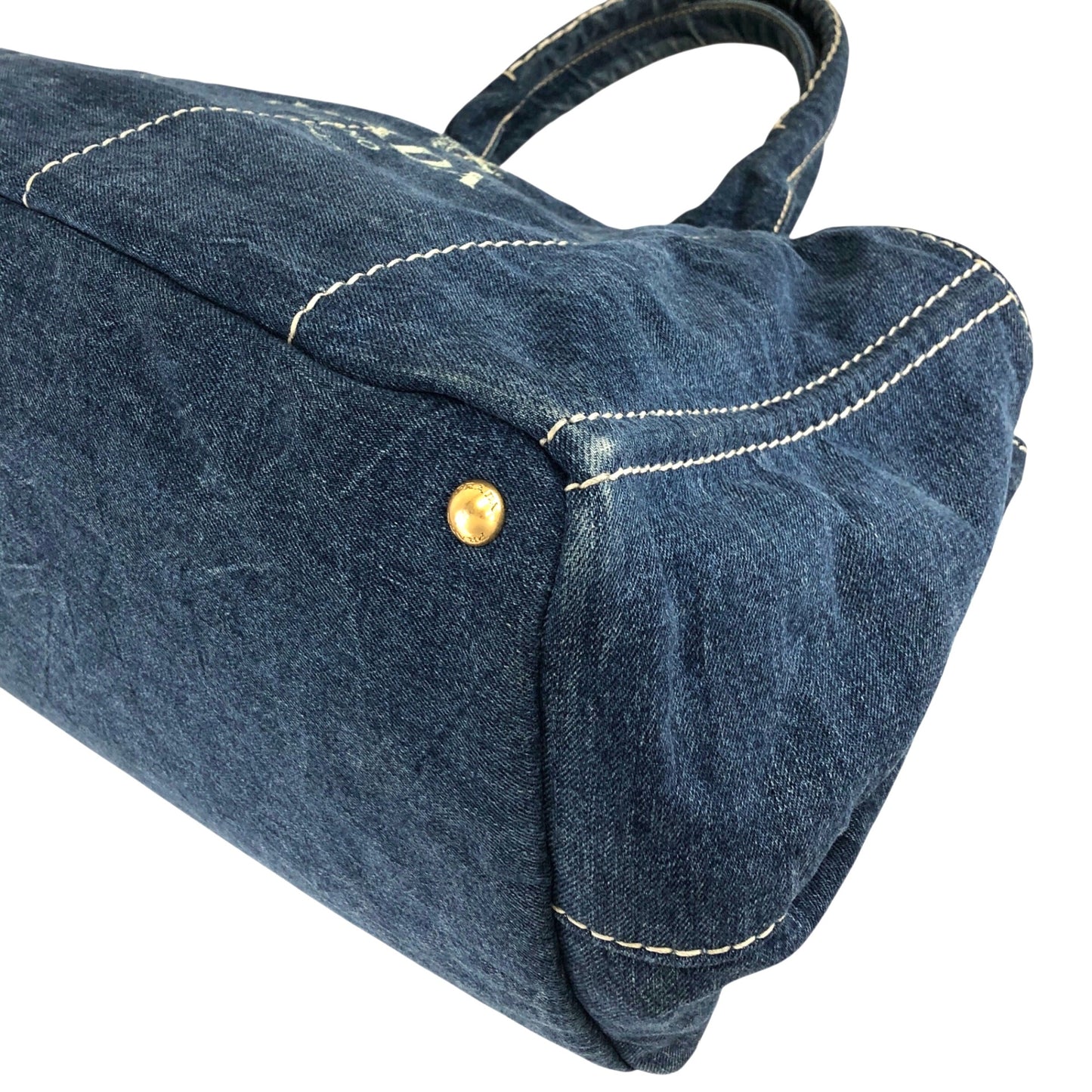 PRADA Canapa Handbag Indigo Vintage t35cnj