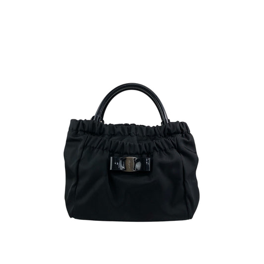 Salvatore Ferragamo Ribbon Handbag Black Vintage xucsbe