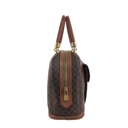 CELINE Macadam Blason Handbag Brown Vintage kzdyh4