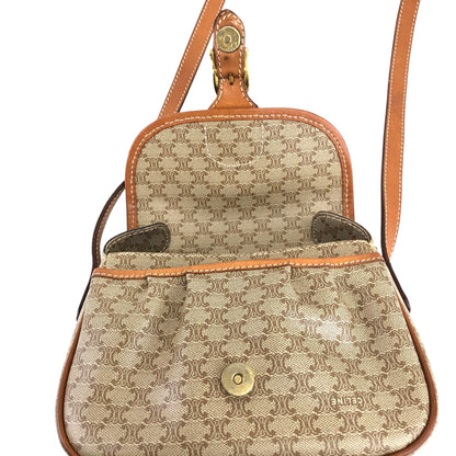CELINE Macadam Blason Shoulder bag Beige Vintage xe5drh